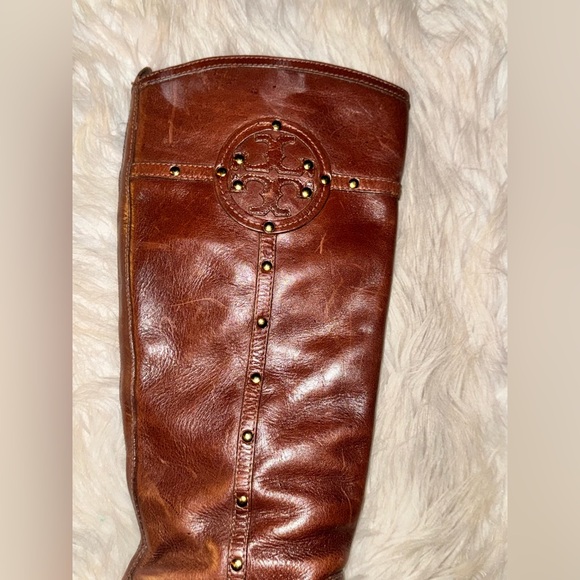 SOLD Tory Burch Colleen Studded Platform Knee High Boots Brown Size 7 - Picture 8 of 13